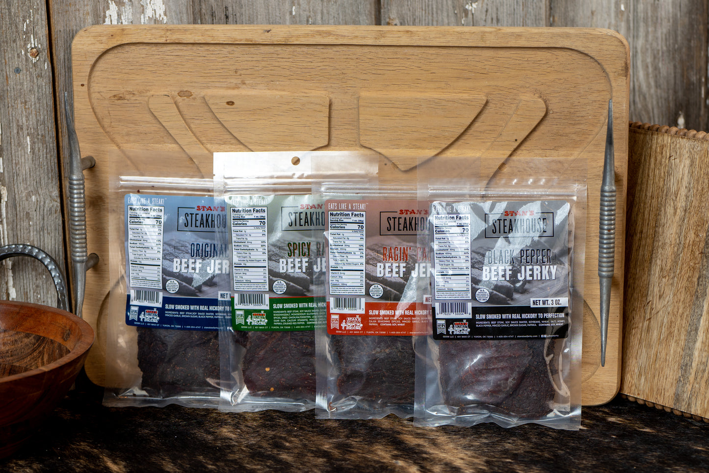 Stan's Steakhouse Beef Jerky BULK - 4 Pack - 4 Flavors