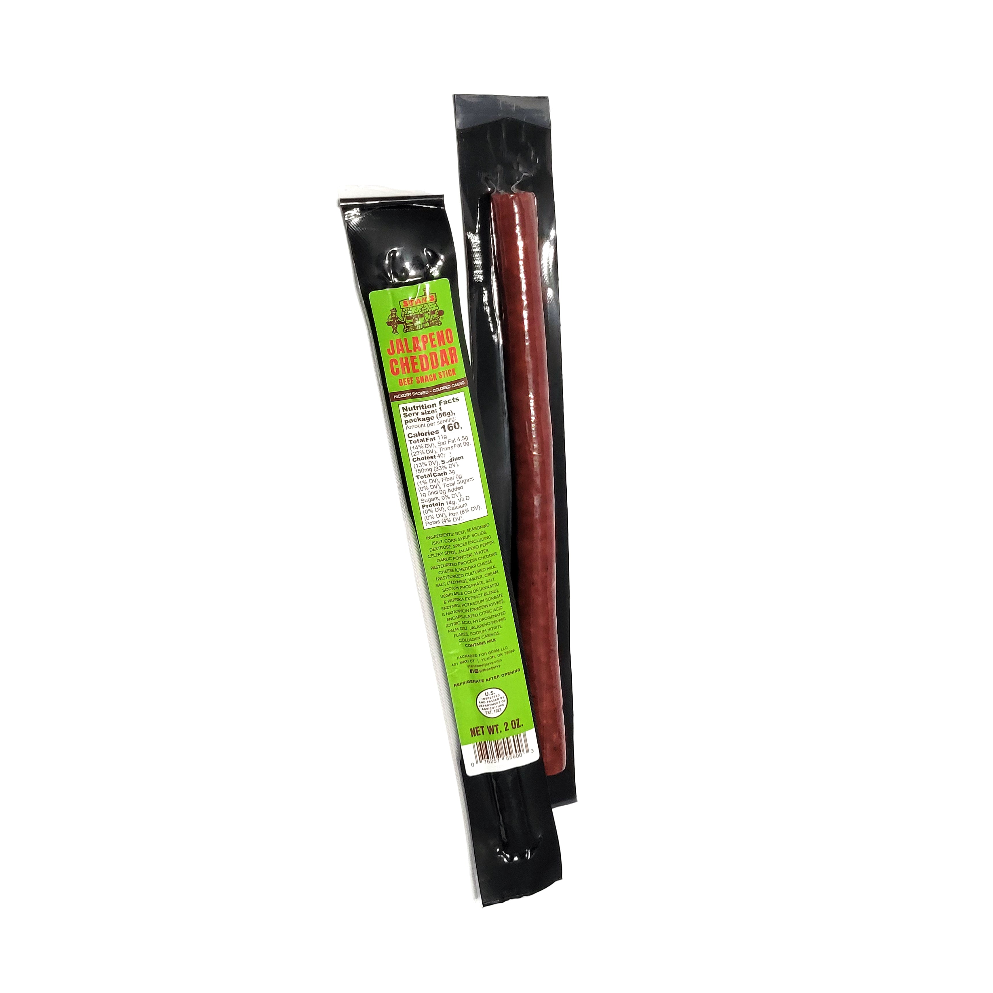 Stan's Beef Snack Stick - 2oz Jalapeno Cheddar – Stan's Beef Jerky