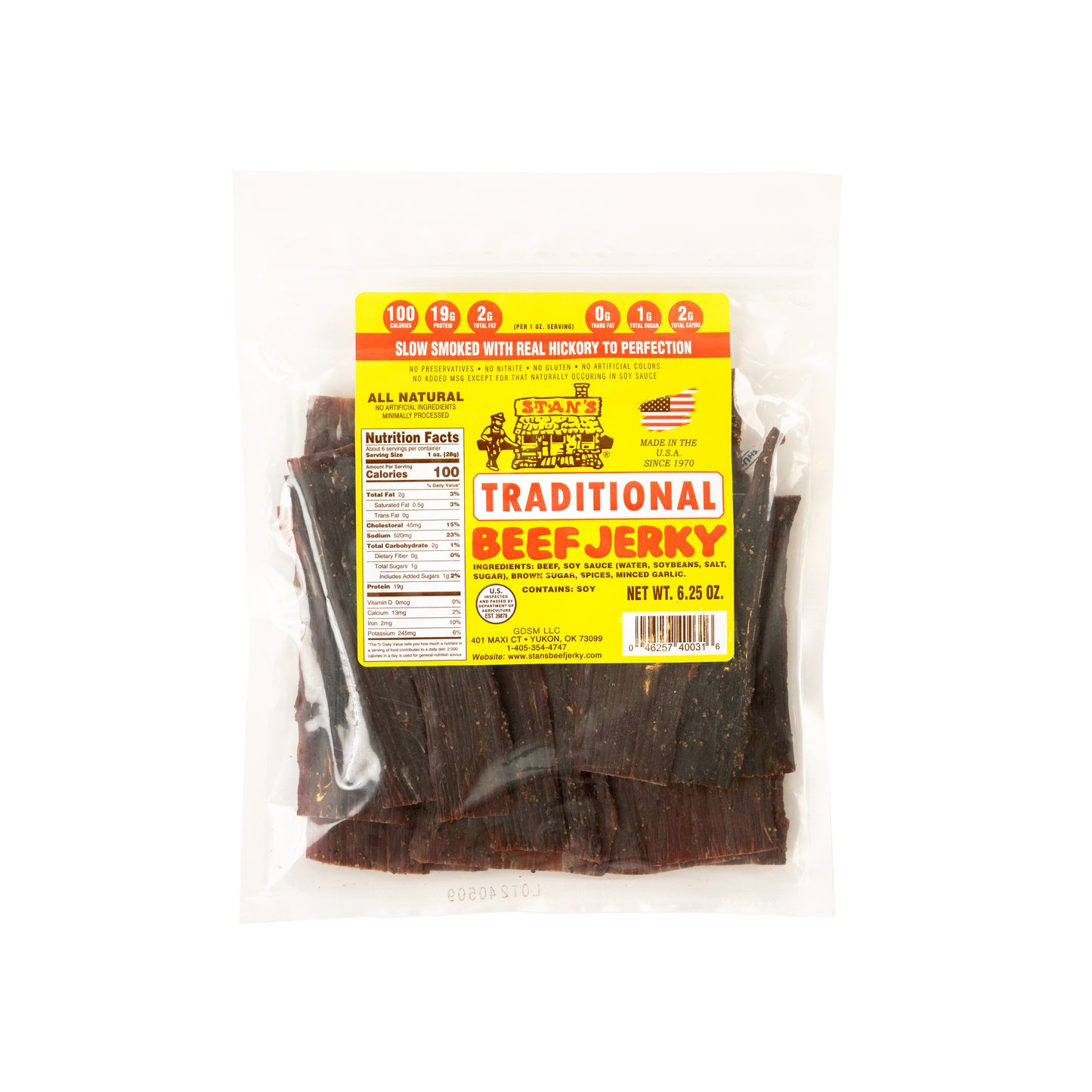 Stan's Beef Jerky - 6.25oz Traditional