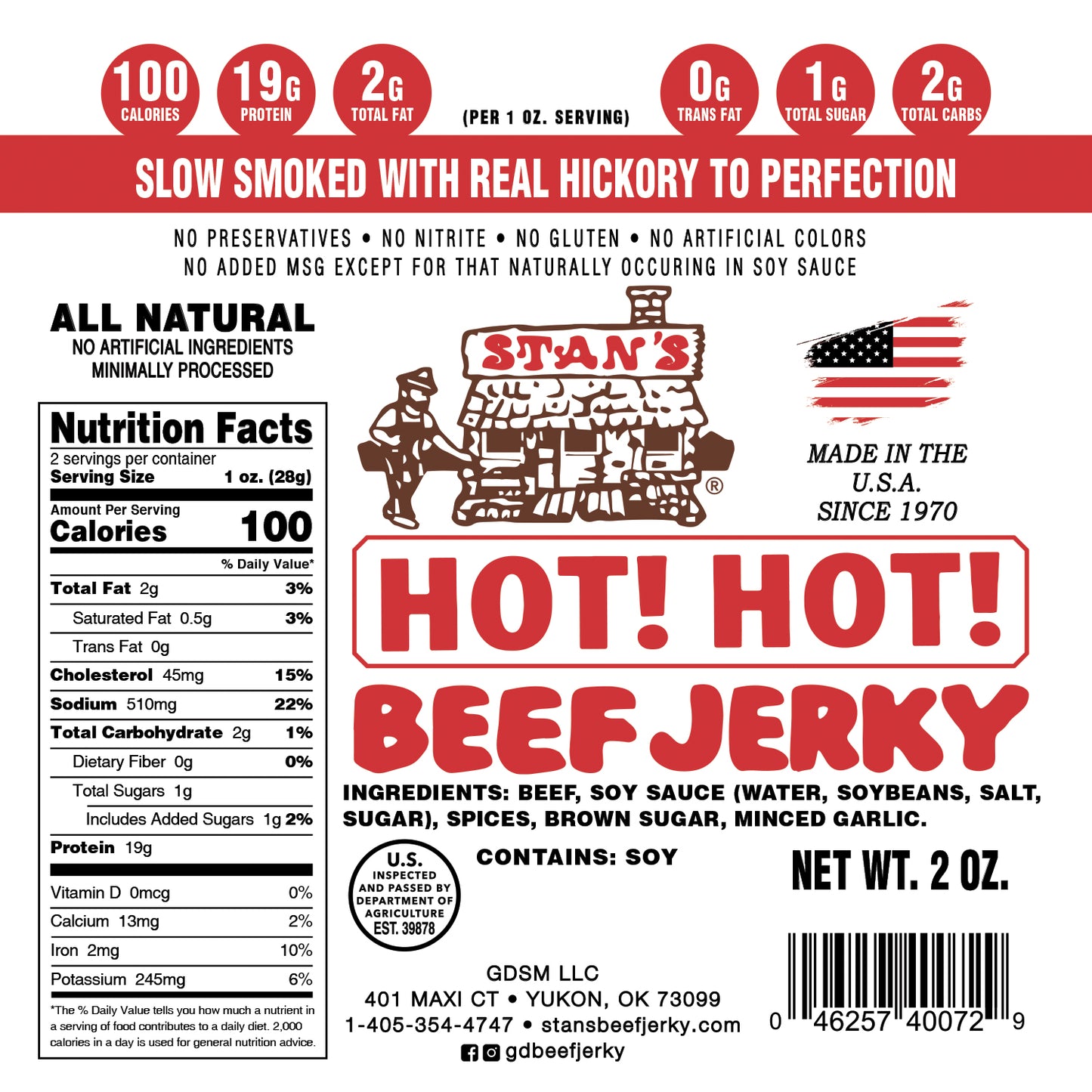 Stan's Beef Jerky BULK - 4 Pack - 4 Flavors