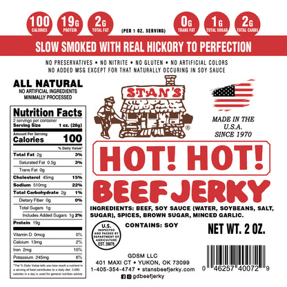 Stan's Beef Jerky BULK - 4 Pack - 4 Flavors